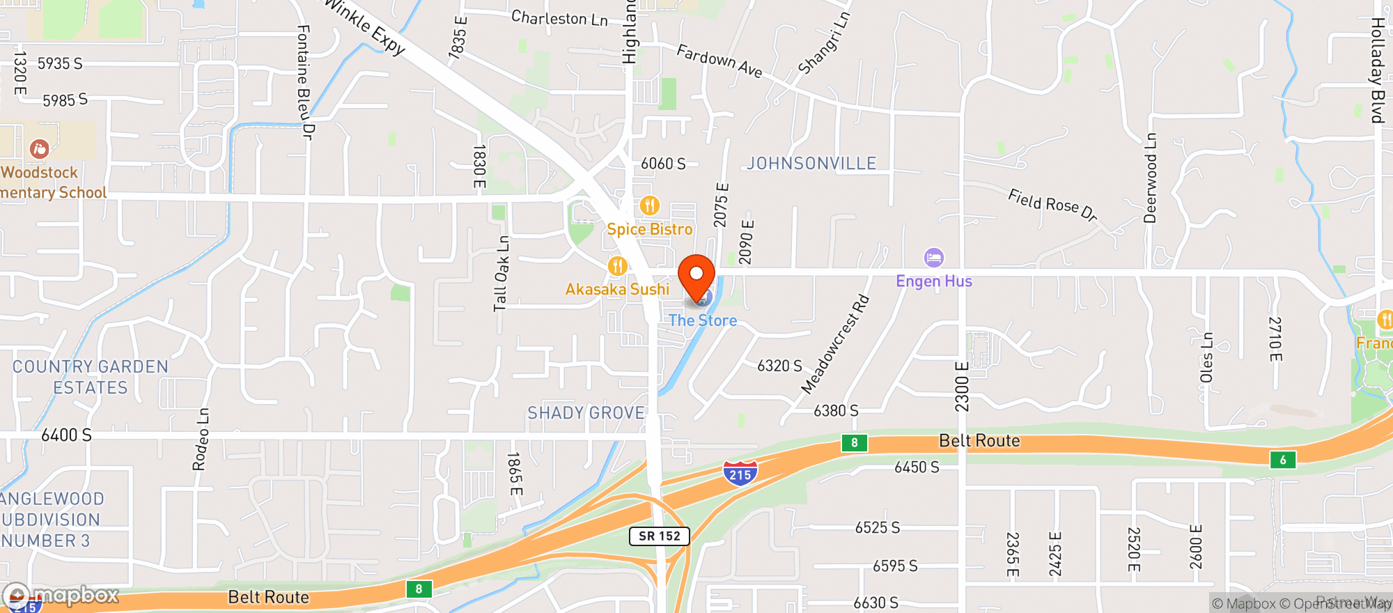 Map showing The Store Fine Foods