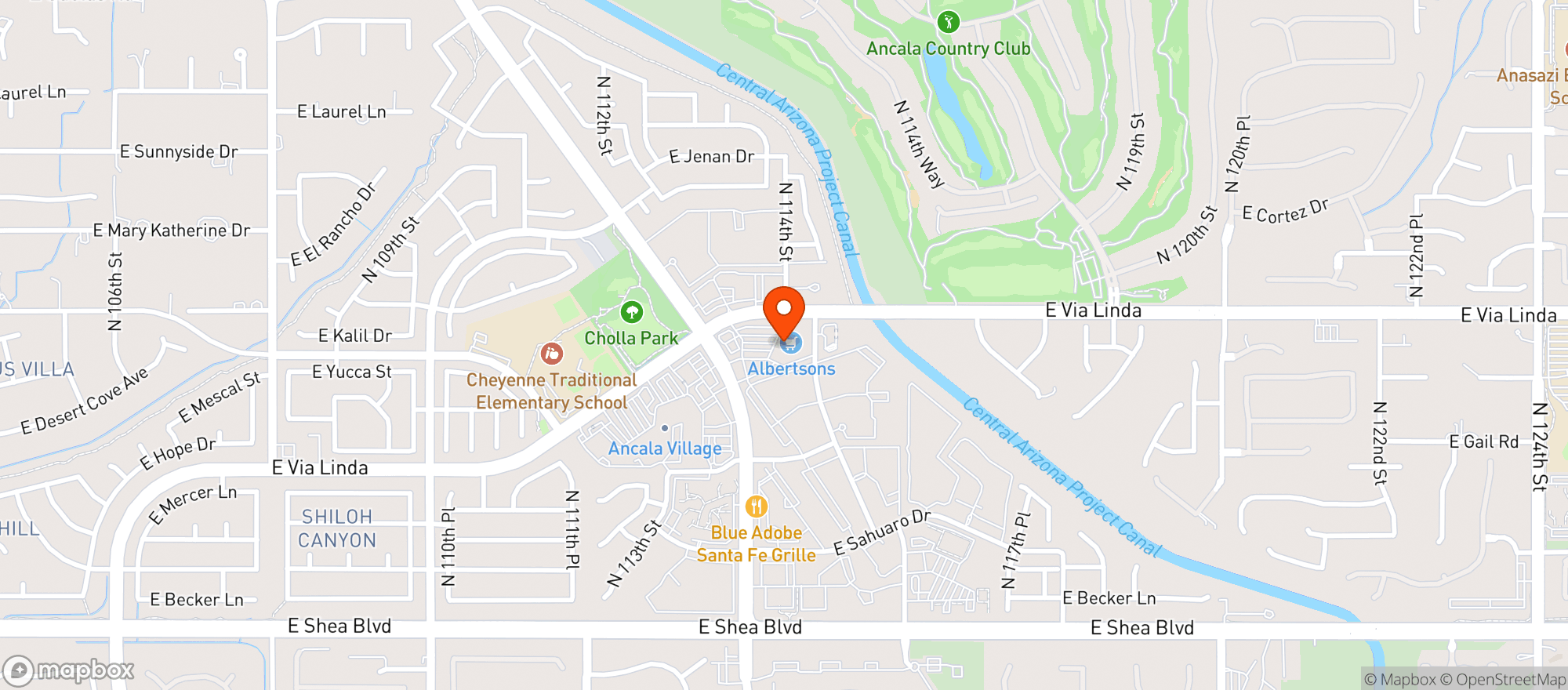 Map showing Albertsons