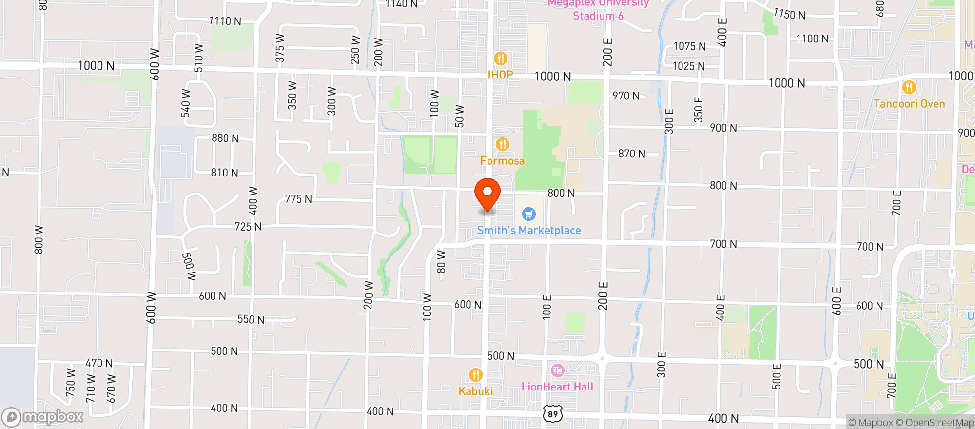 Map showing Smiths Marketplace