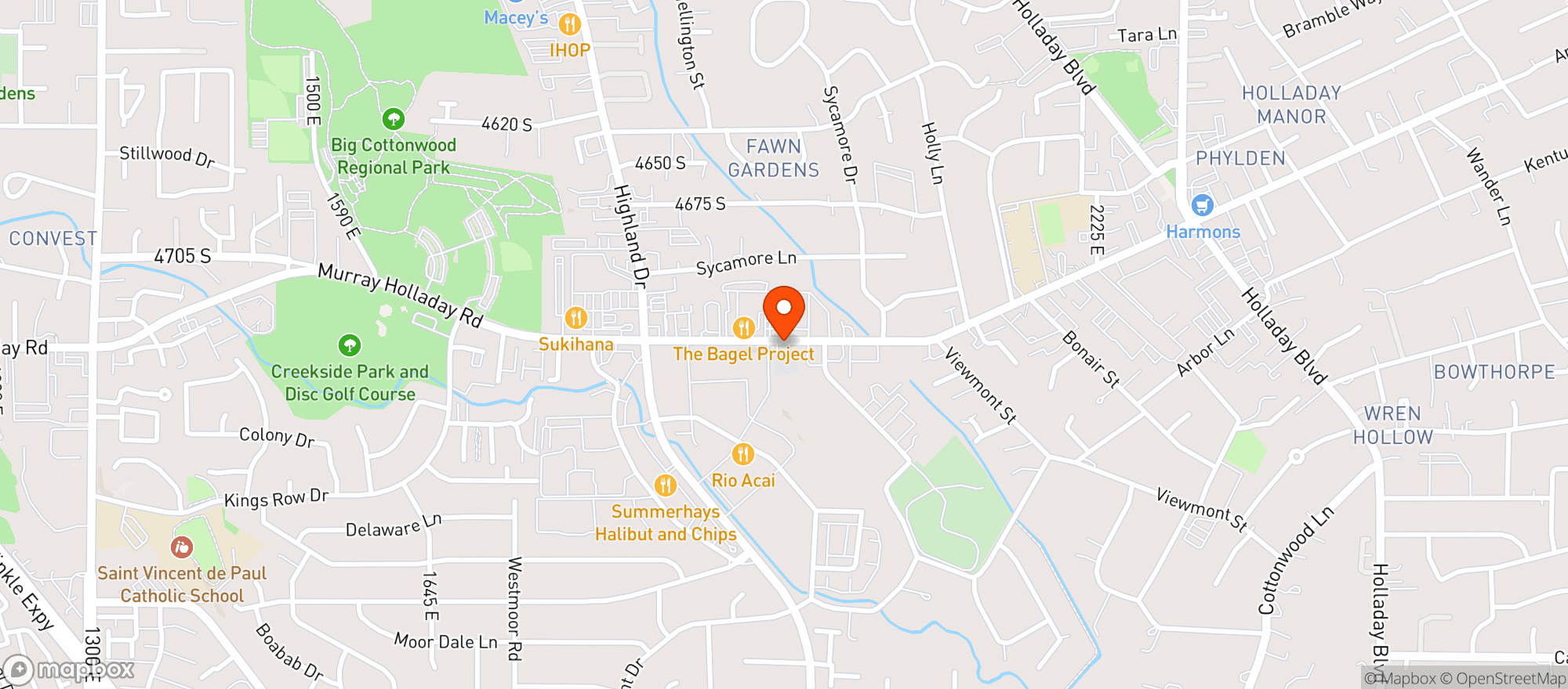 Map showing Fav Bistro