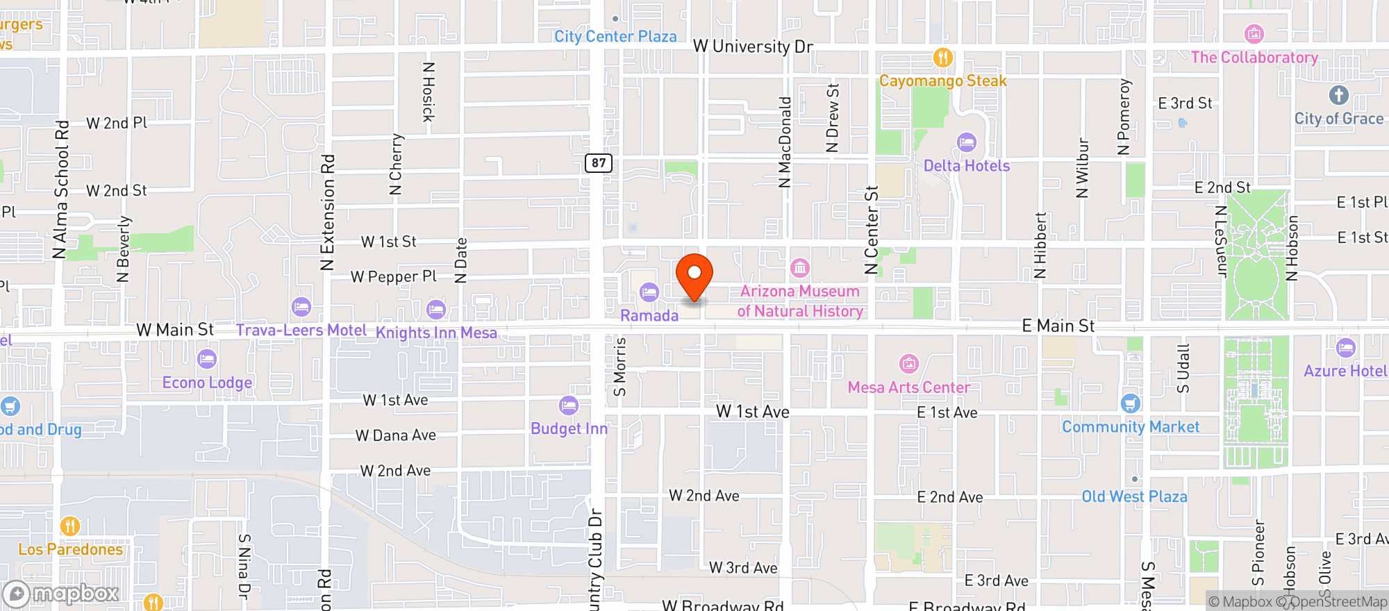 Map showing Chupacabra Taproom