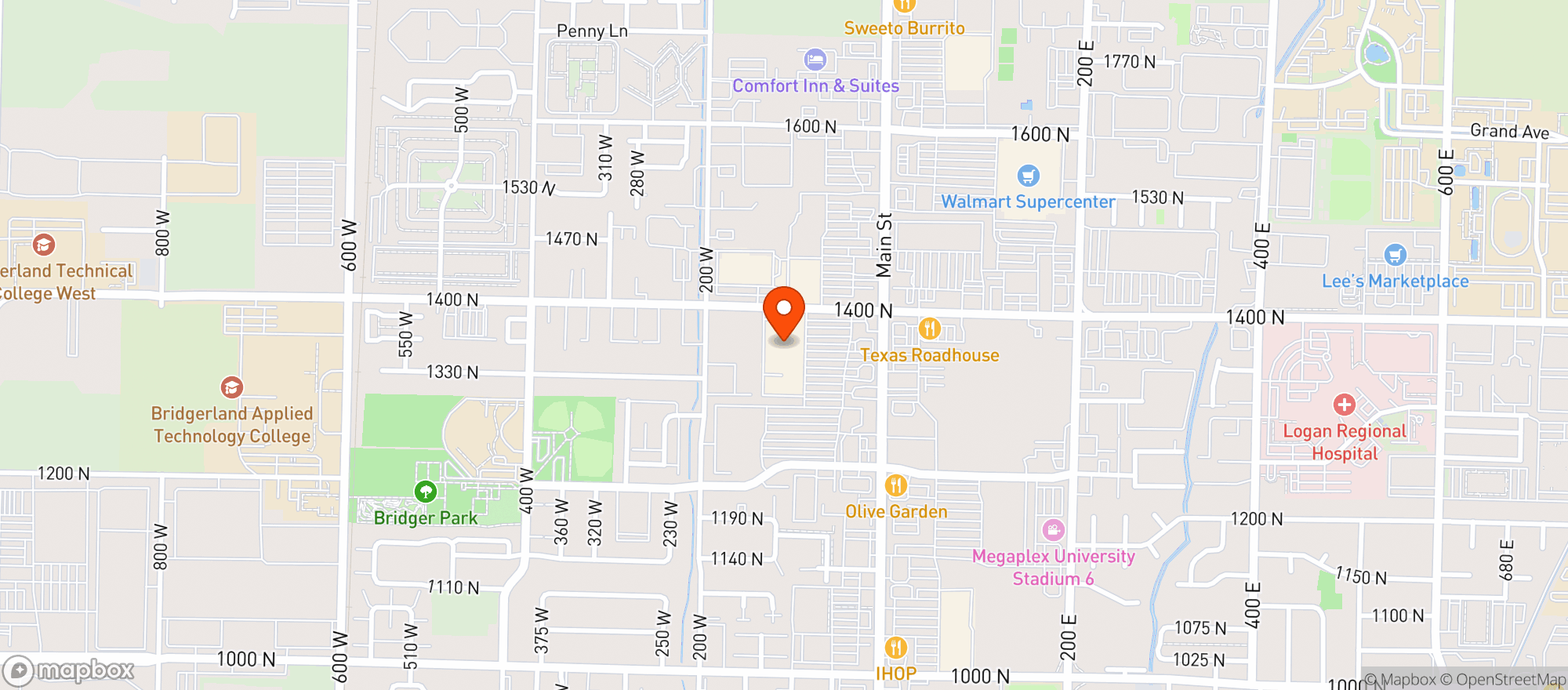 Map showing Winco Foods