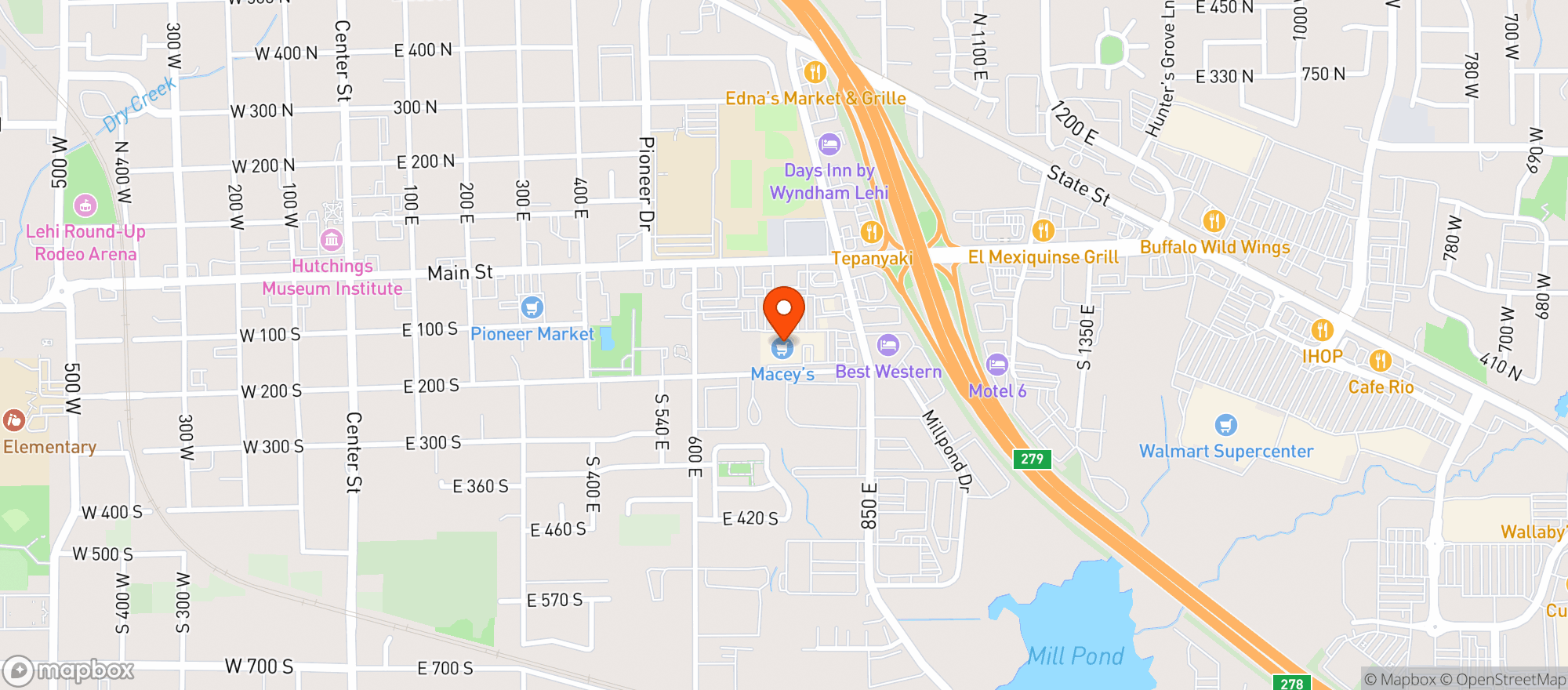 Map showing Maceys