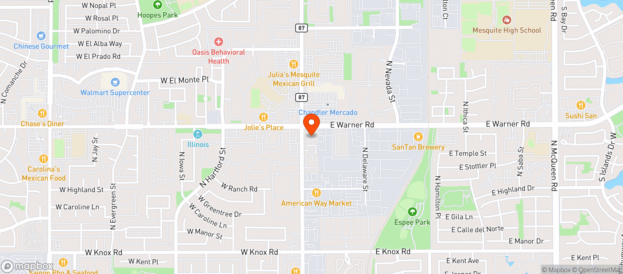 Map showing Quiktrip #427
