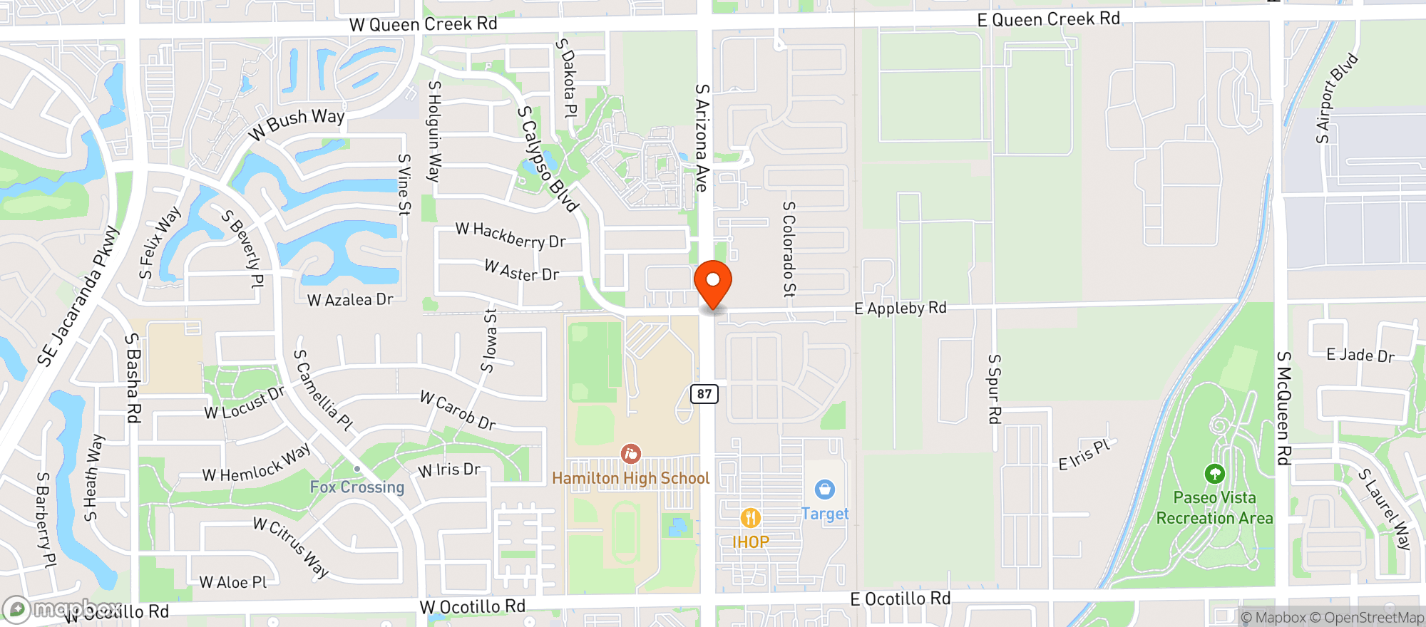 Map showing Target