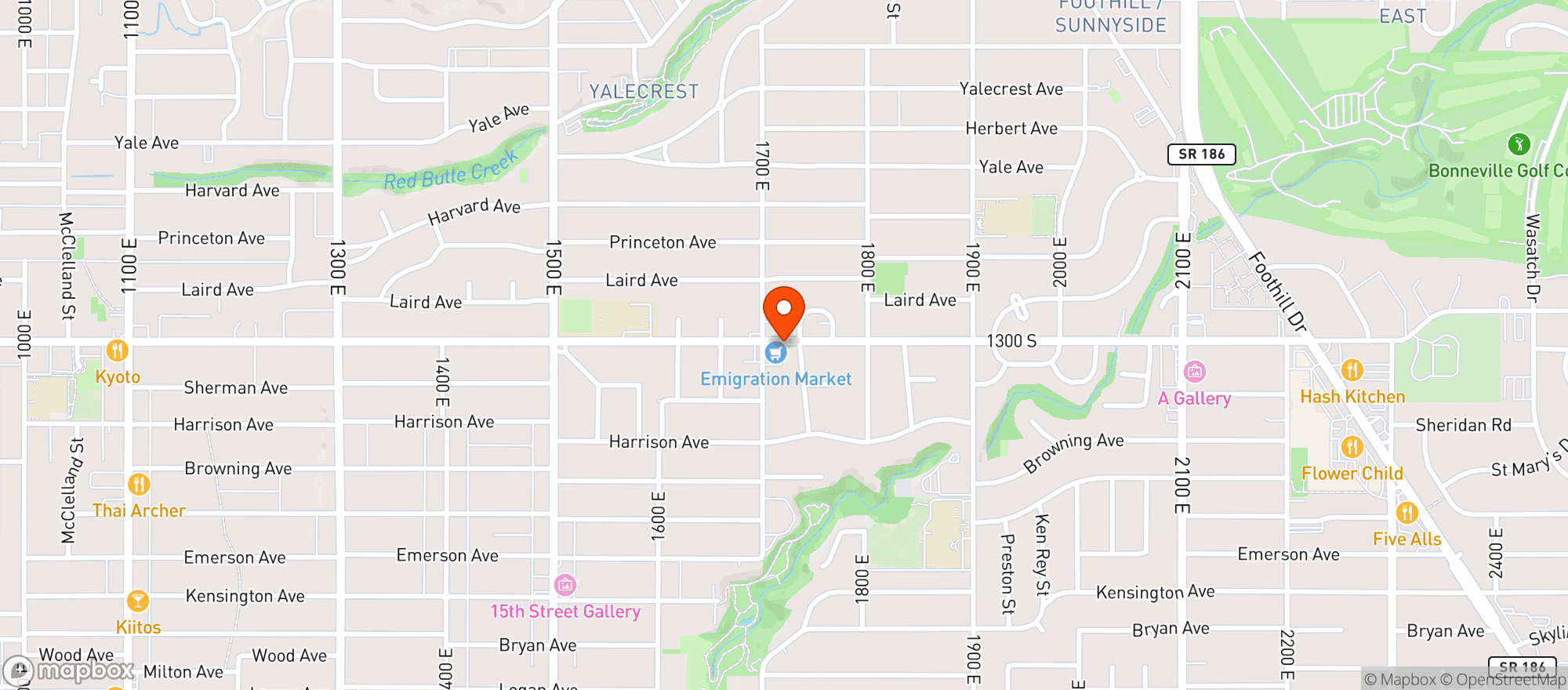 Map showing Harmons