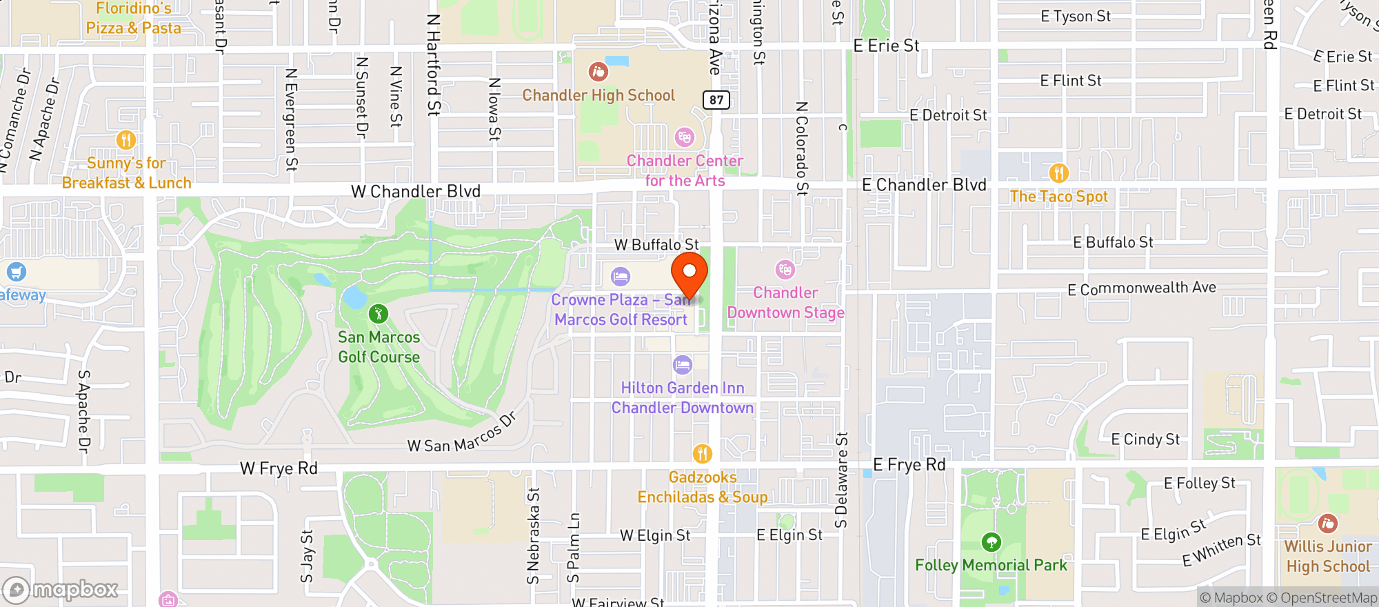 Map showing Recreo