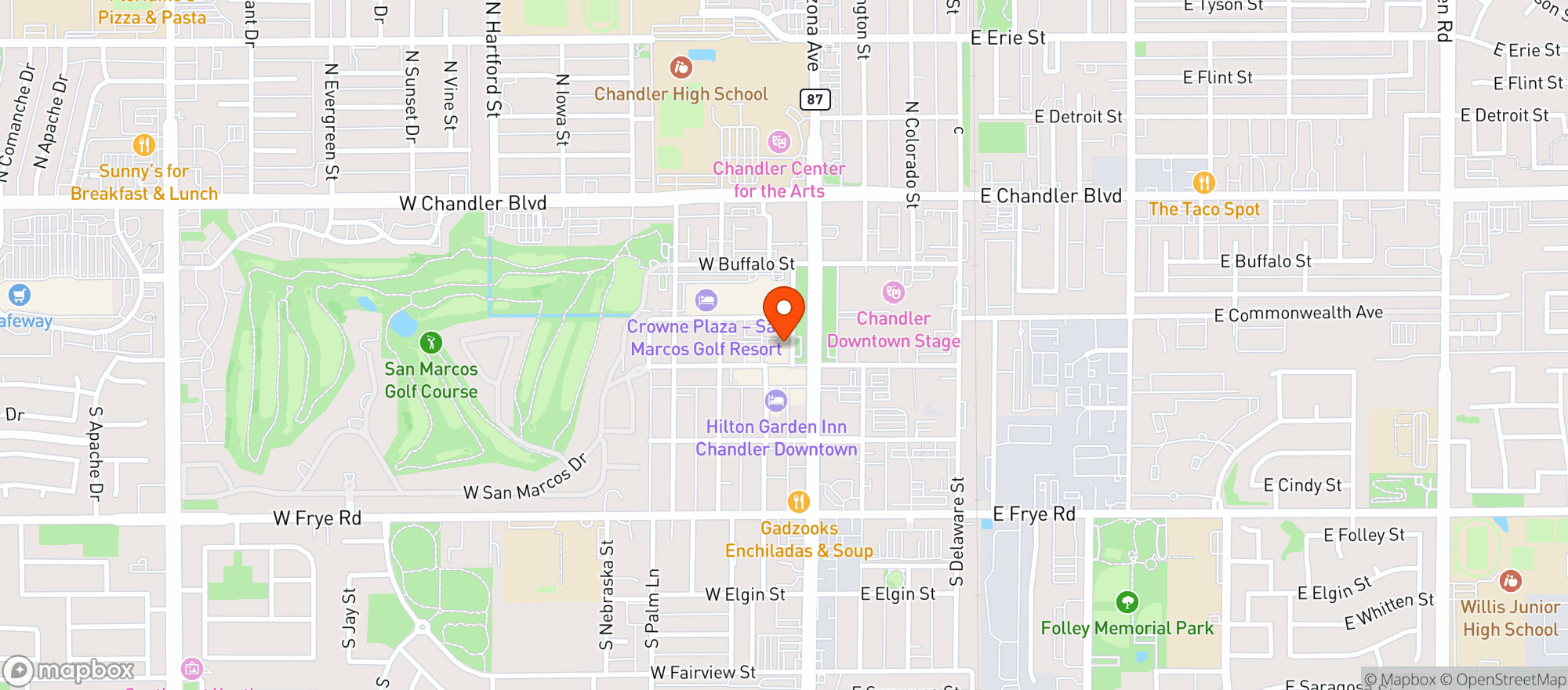 Map showing Murphys Law