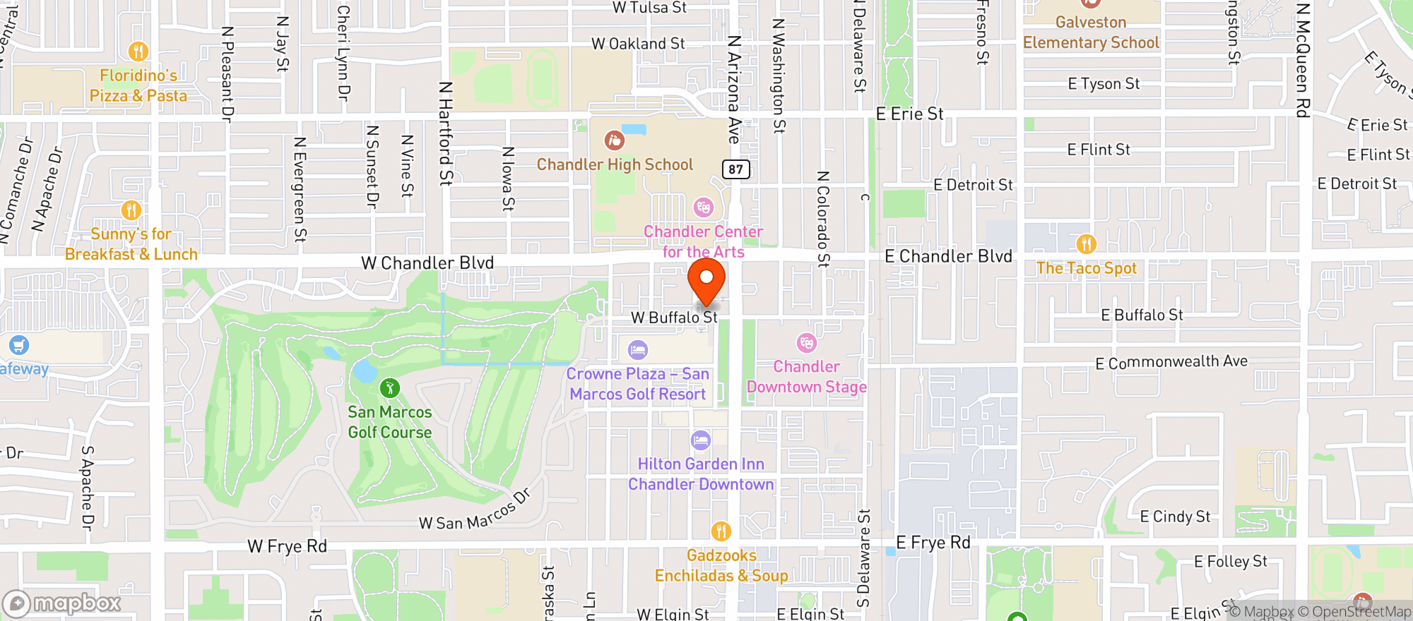 Map showing Craft 64 - Chandler