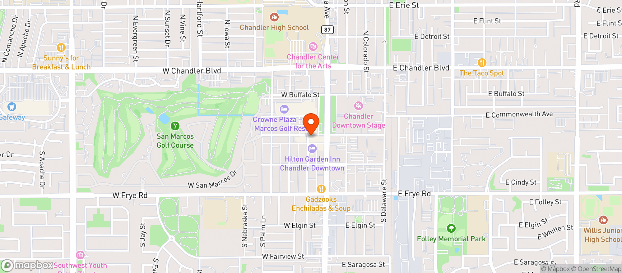 Map showing Brickyard