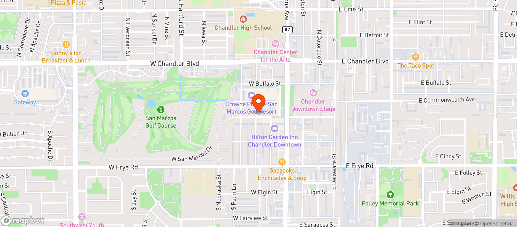 Map showing Maple House