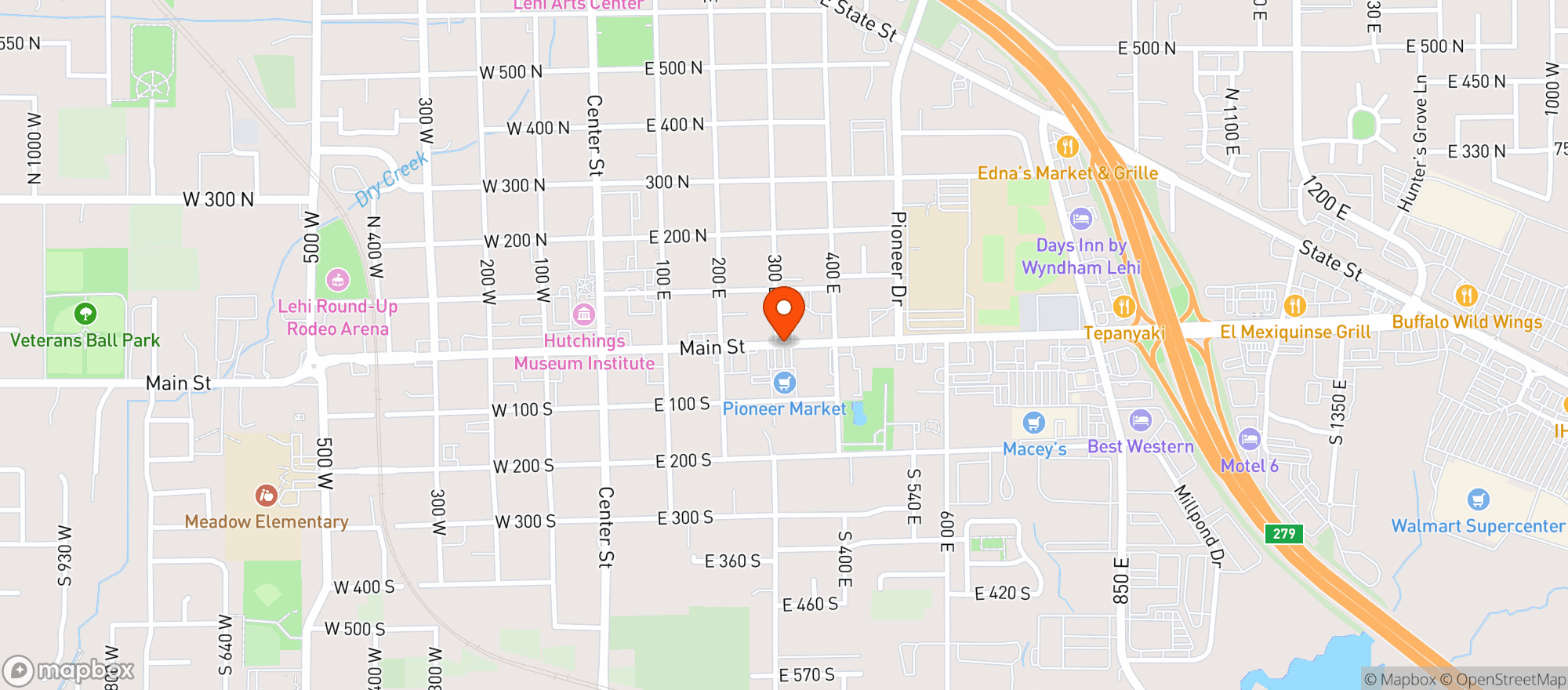 Map showing PIONEER MARKET