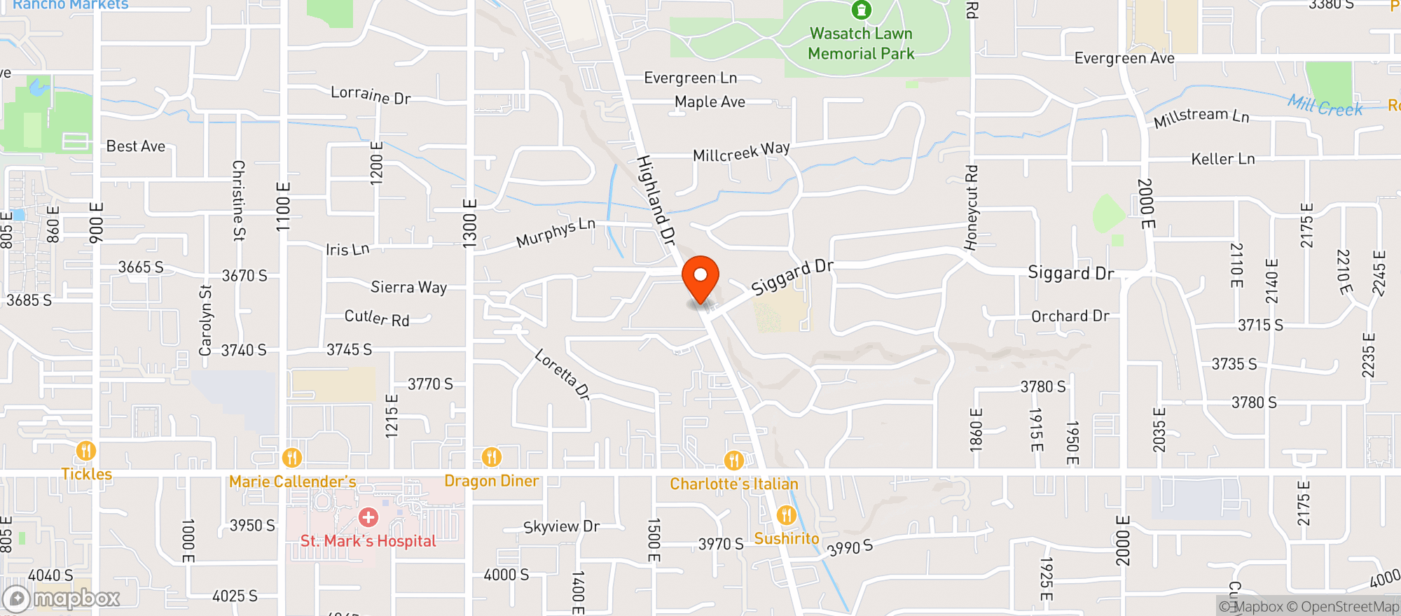 Map showing Eagle Mart