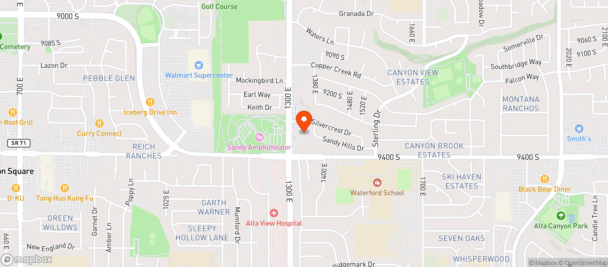 Map showing Rabbit Hole Wellness Bar