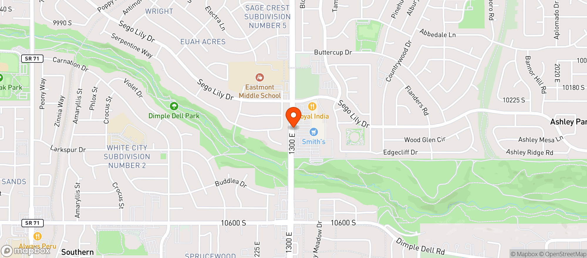 Map showing Smiths Food & Drug (706) - 00153 - Sandy