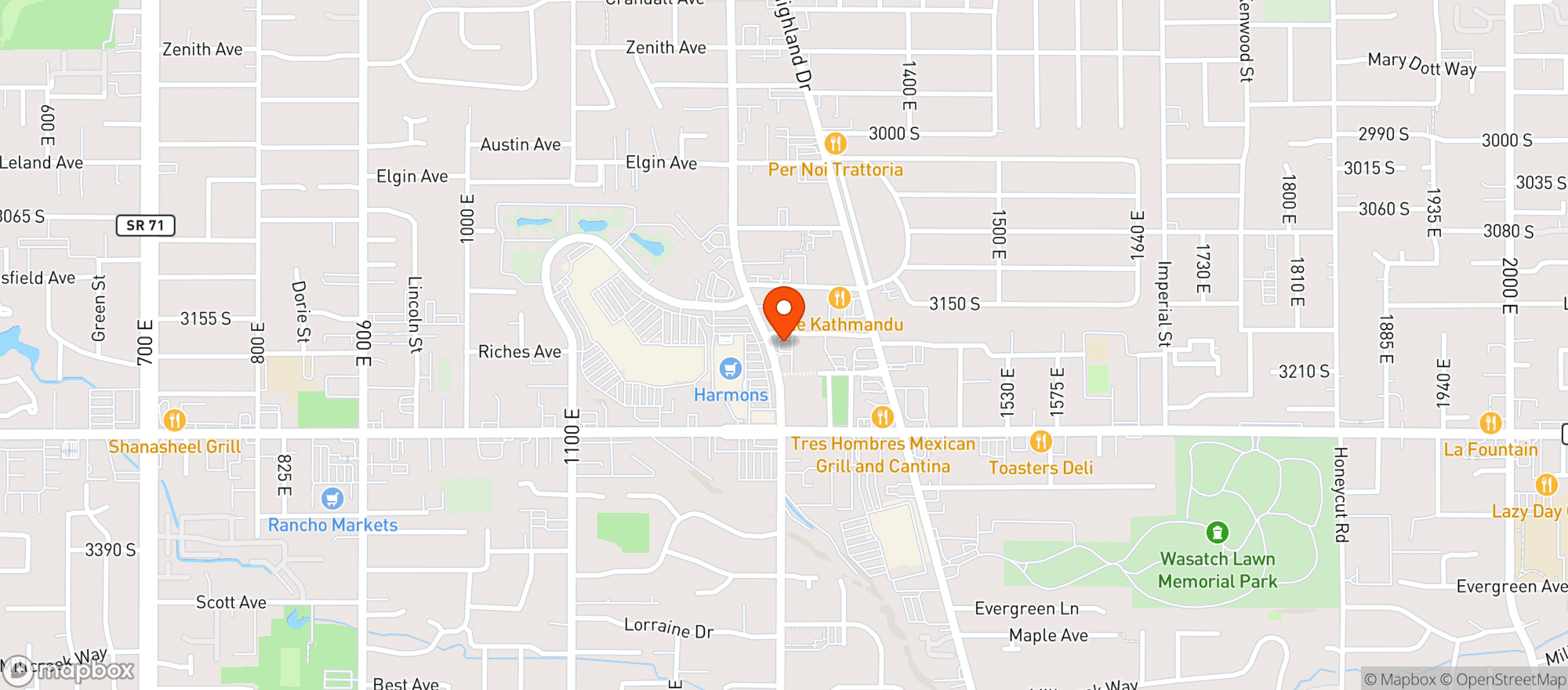 Map showing Boomerangs Down Under Bar