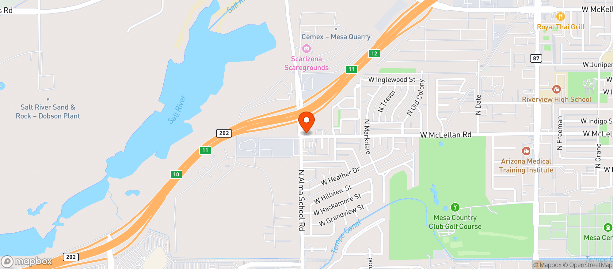 Map showing Trulieve Mesa North