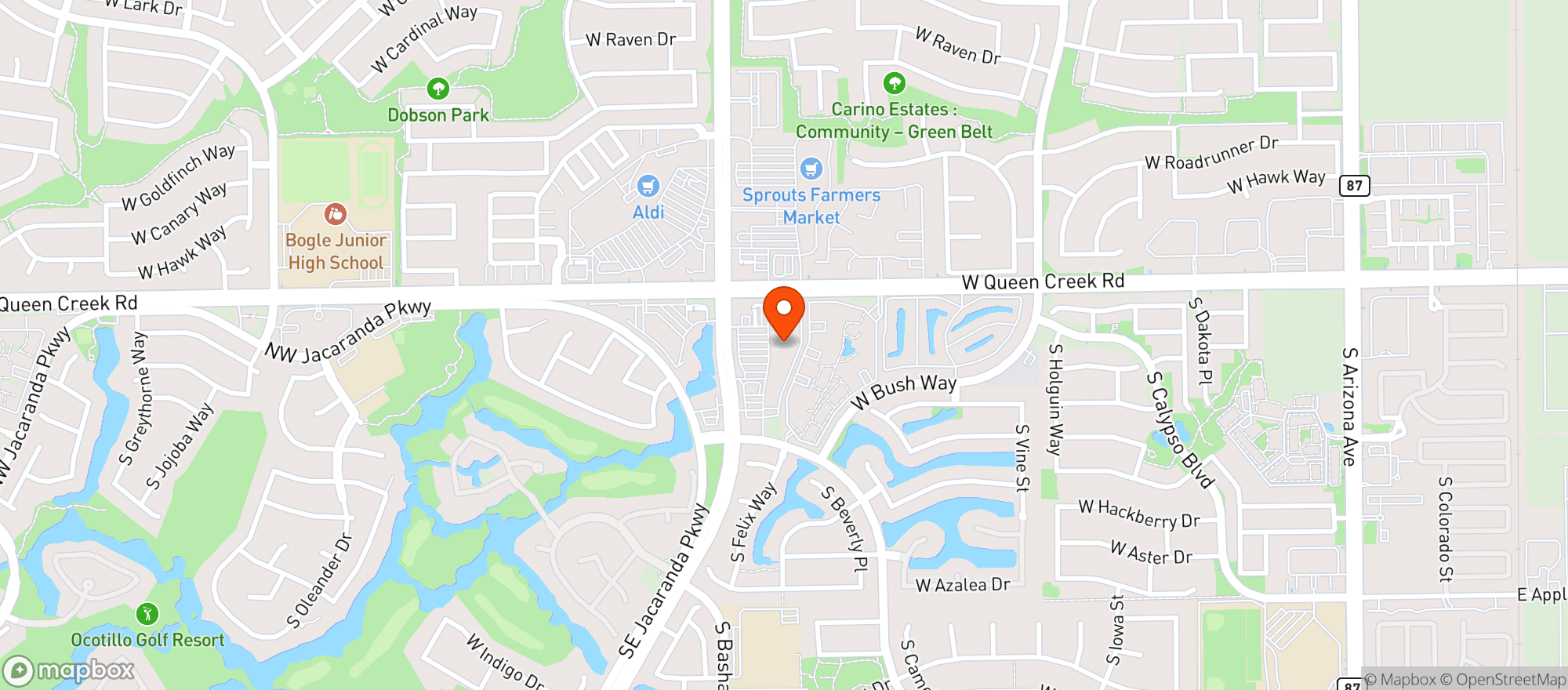 Map showing ALBERTSONS