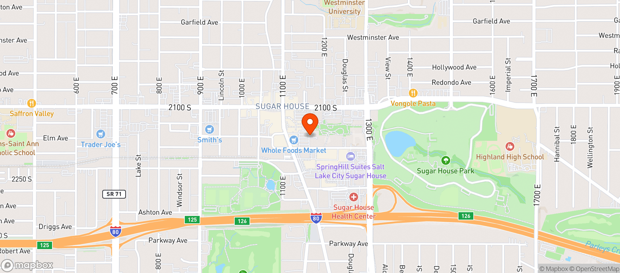 Map showing Whole Foods Market