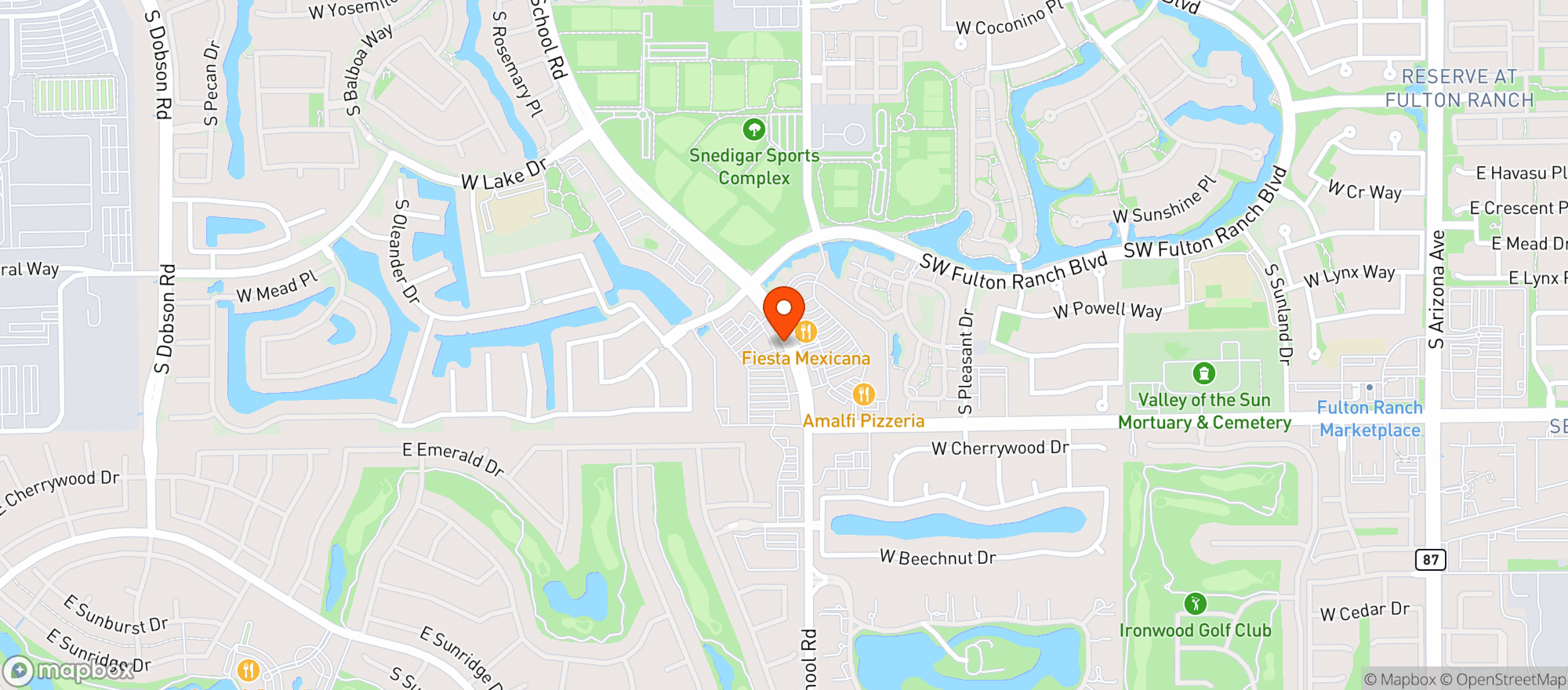 Map showing Safeway
