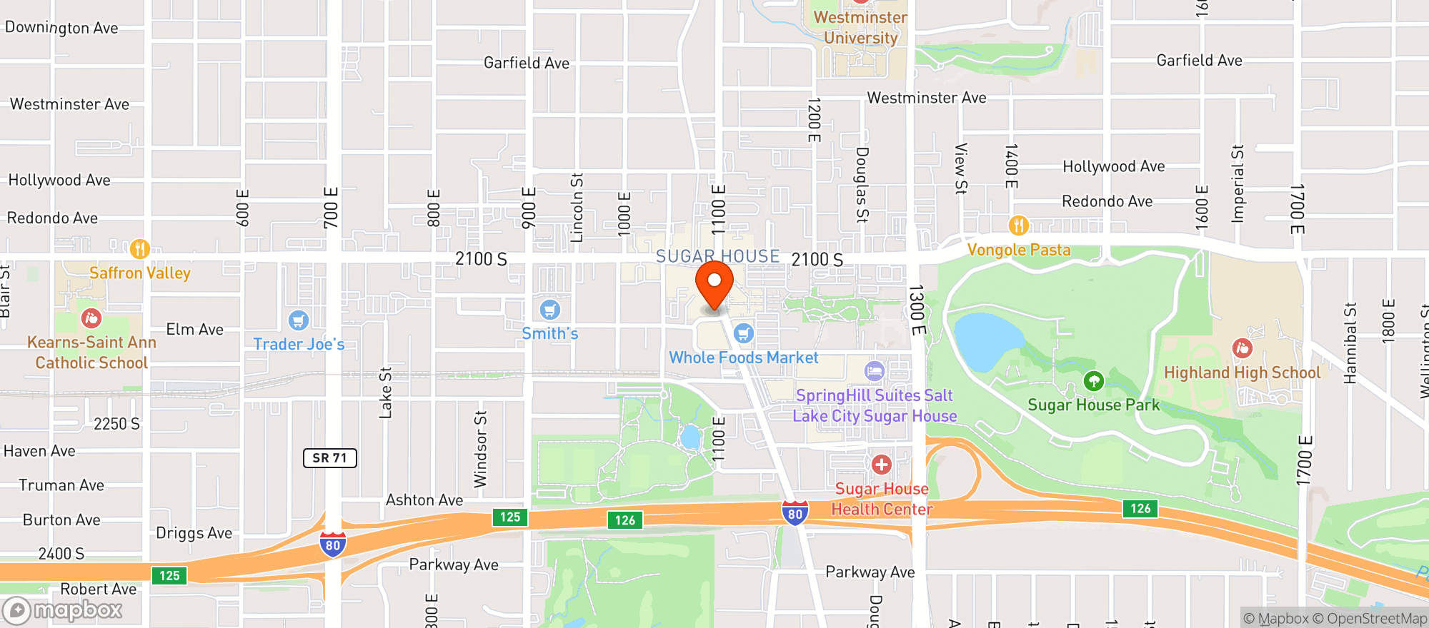 Map showing Buffalo Wild Wings Gril #647
