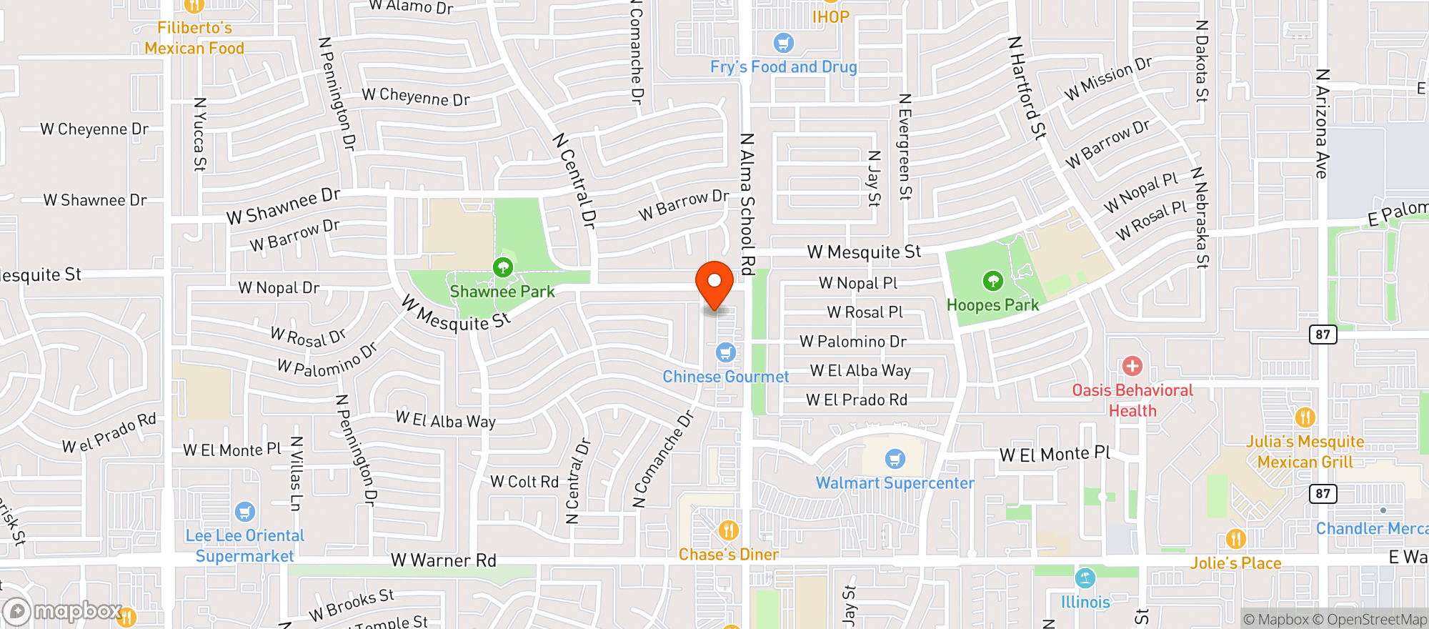 Map showing Von Hansons Meats
