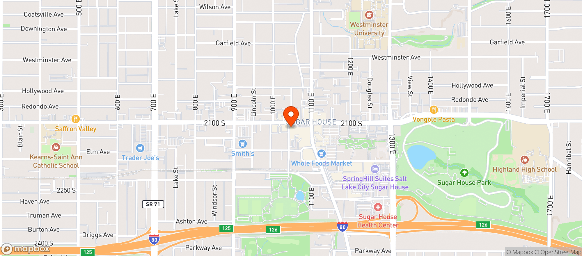 Map showing Hopkins Brewing Company