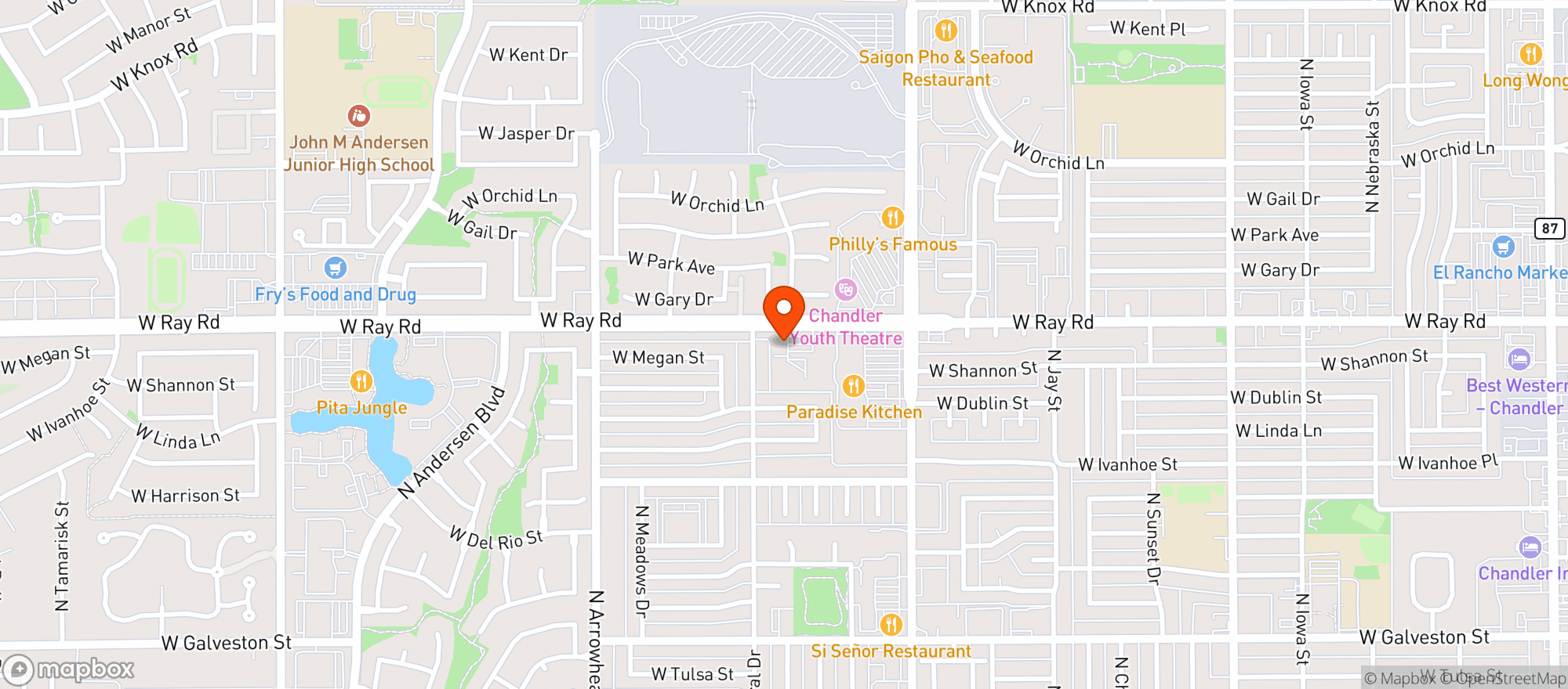 Map showing Yama Sushi