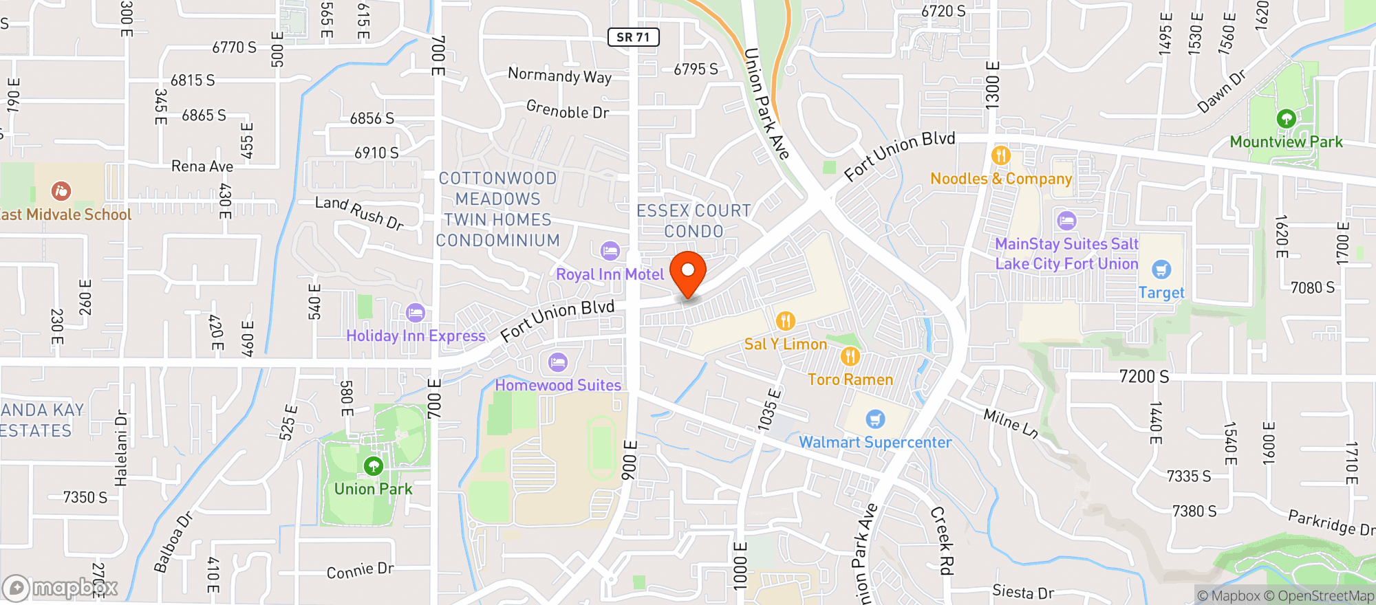 Map showing Smiths Food & Drug (706) - 00085 - Family Center At Fort Union