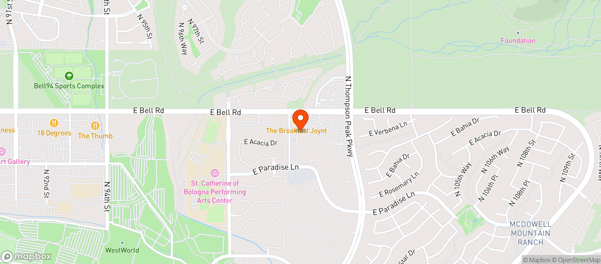 Map showing Bashas