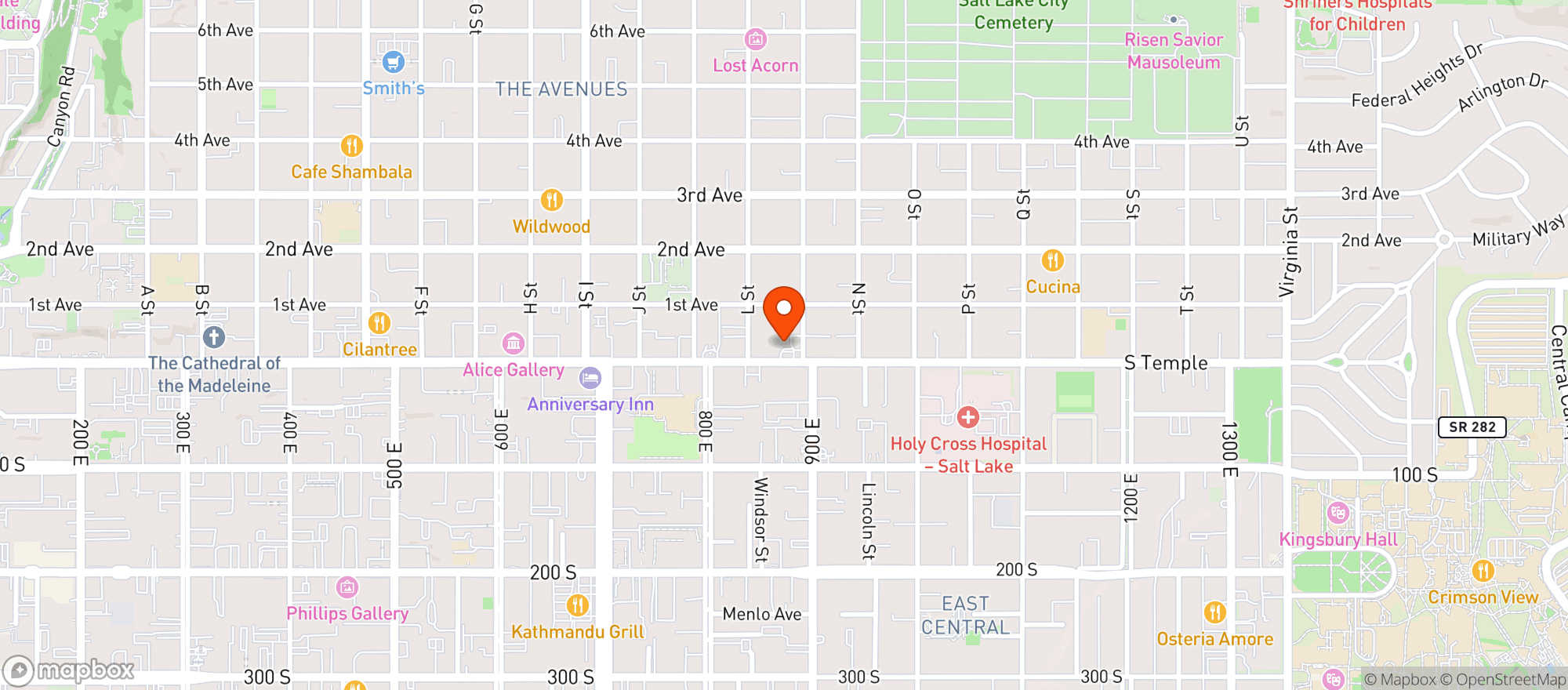 Map showing Smiths Express #1