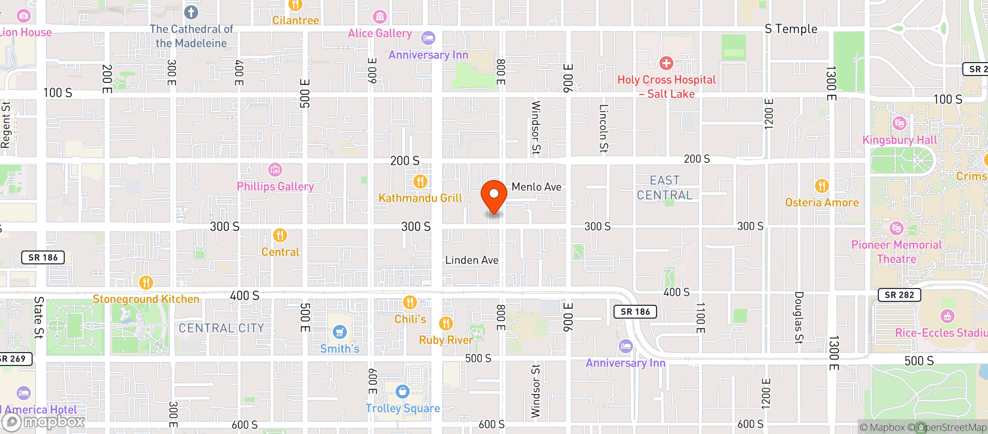 Map showing The Brick