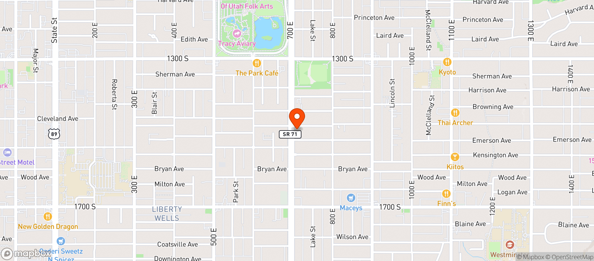 Map showing Bricks Corner