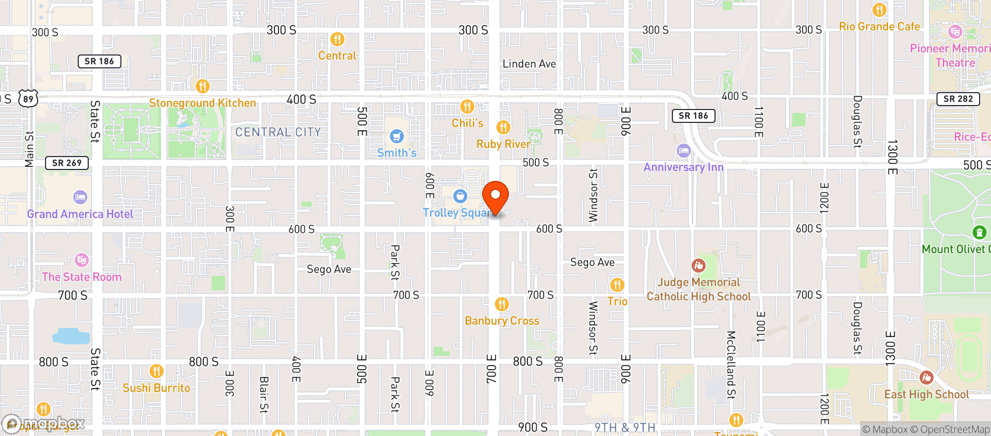 Map showing Whole Foods Market