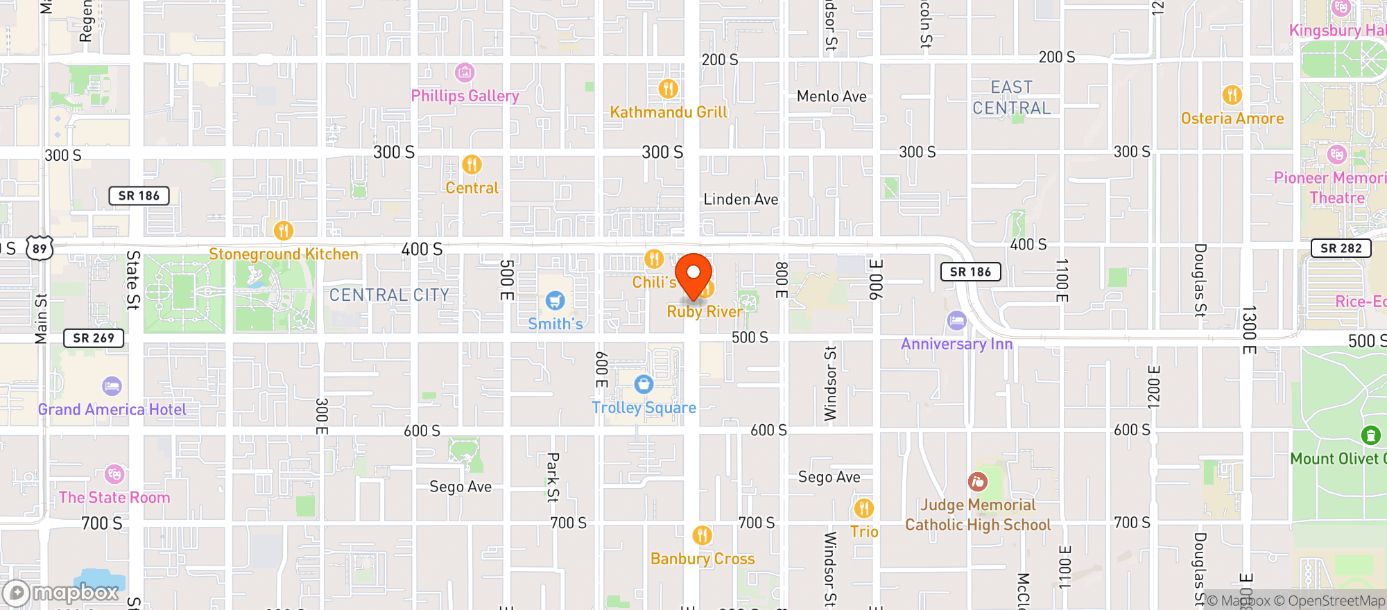 Map showing X Wifes Place