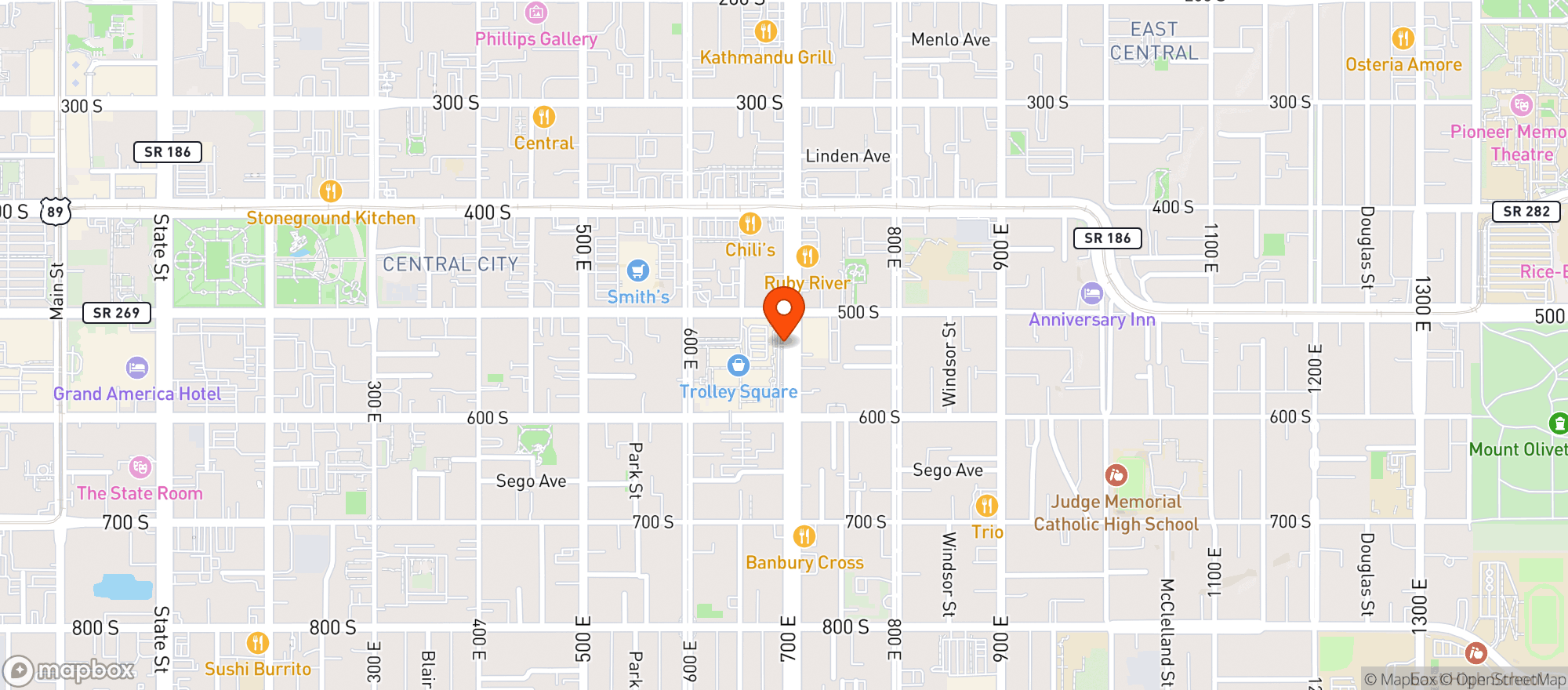 Map showing Old Spaghetti Factory #7