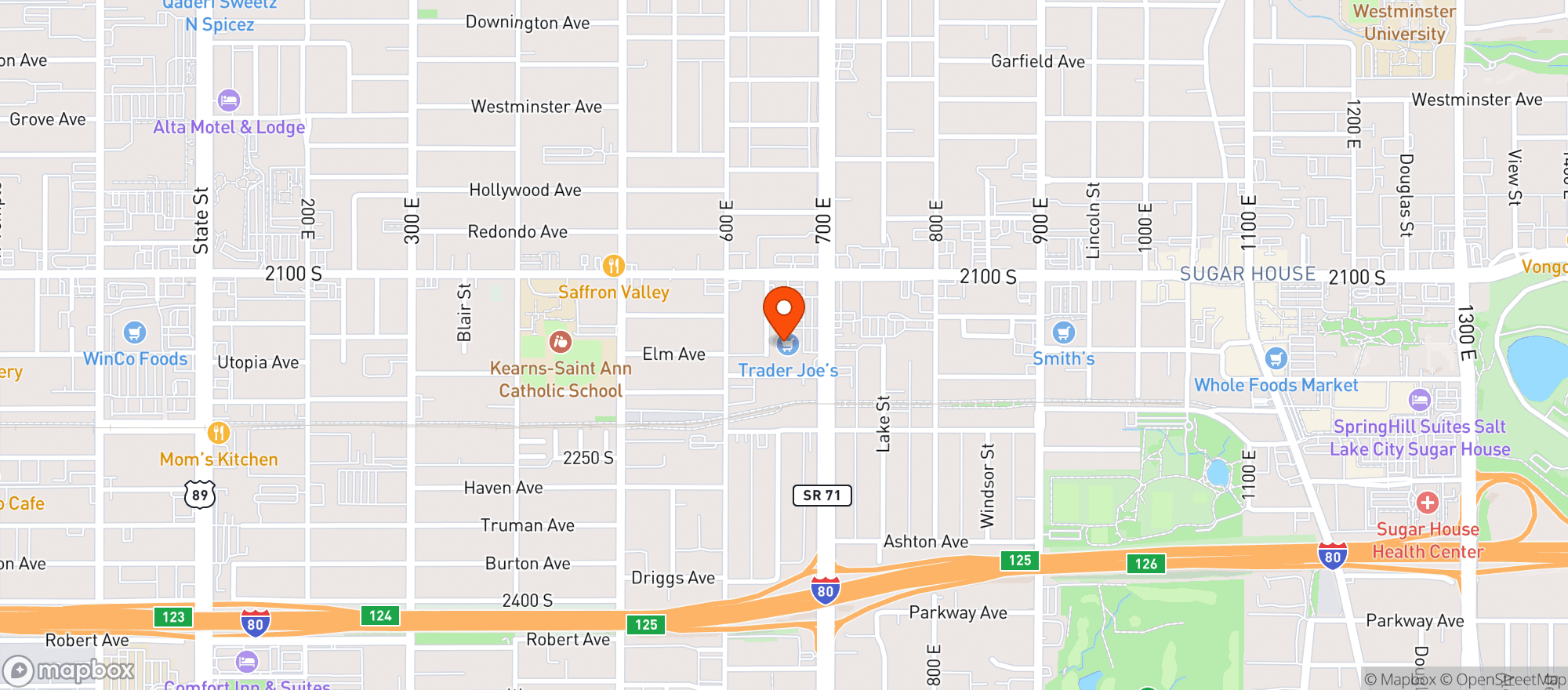 Map showing Trader Joes #354