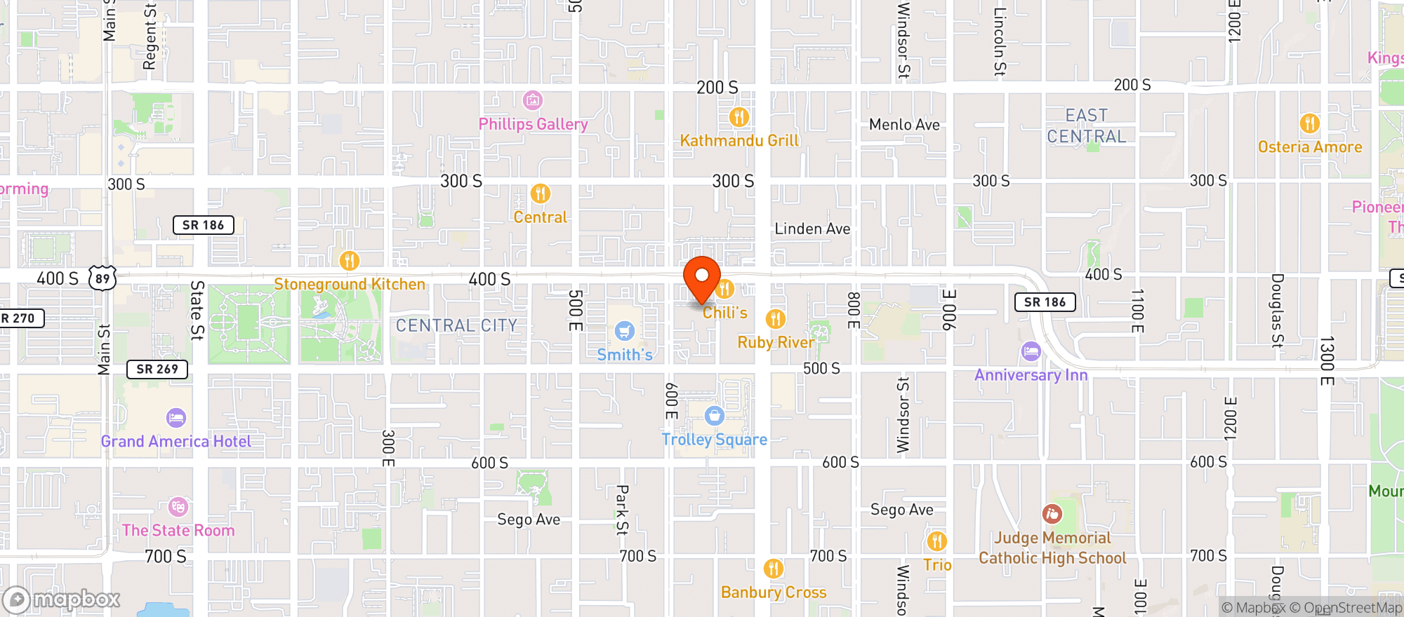 Map showing Trader Joes #350