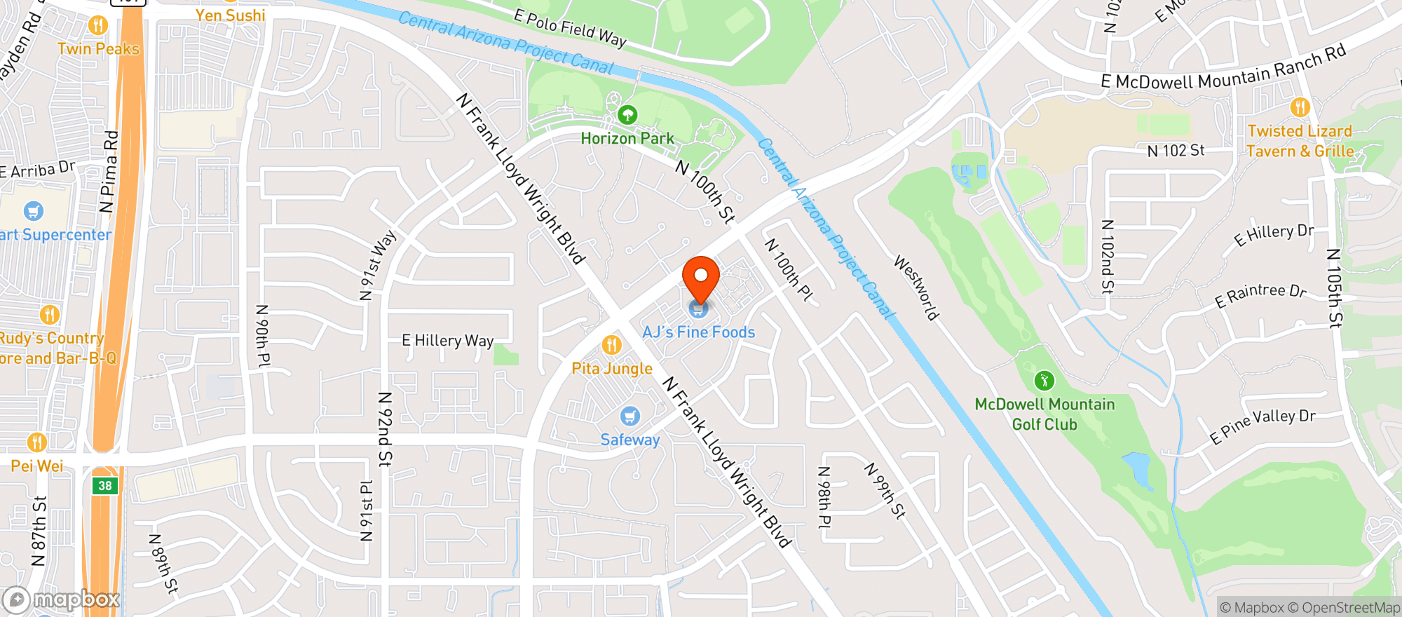 Map showing AJ's #118 (Thompson Peak)