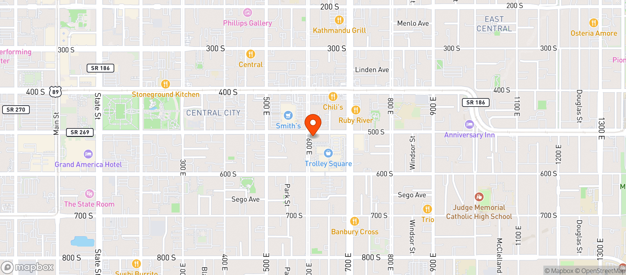 Map showing Pub