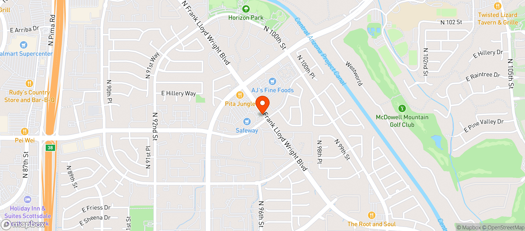 Map showing Safeway