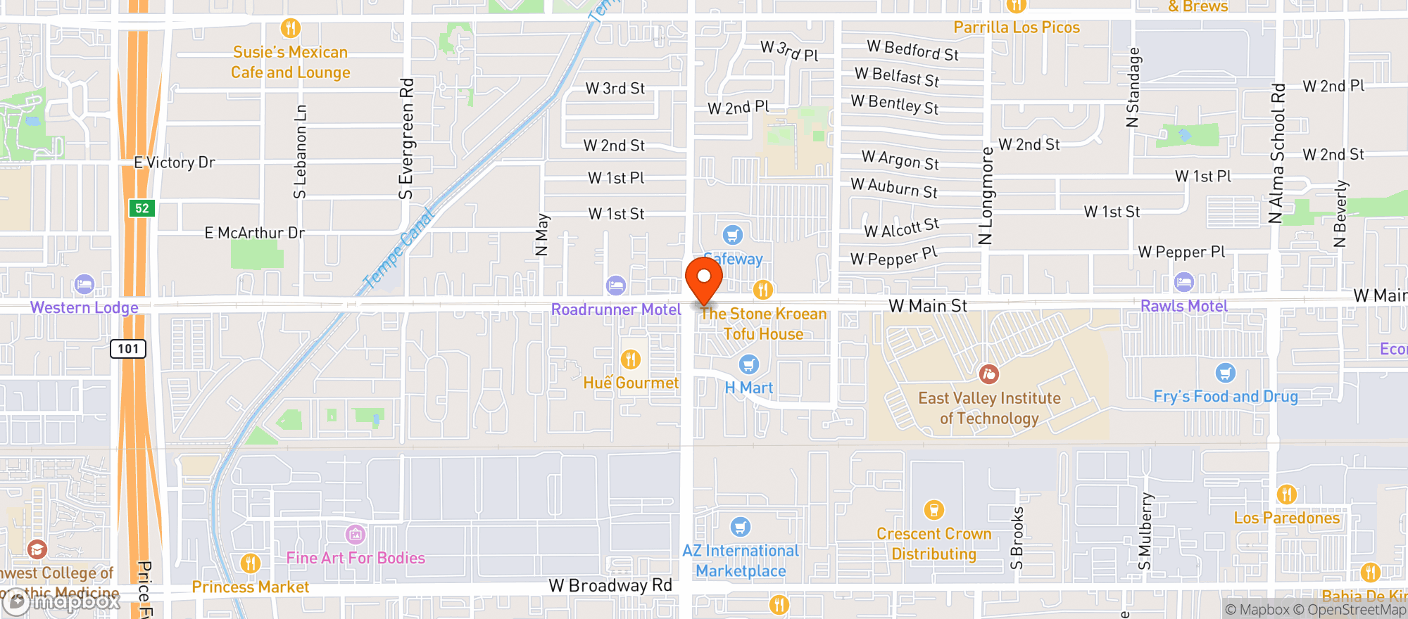 Map showing H Mart