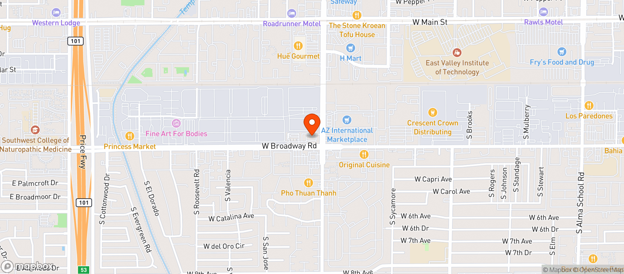 Map showing Quiktrip #419