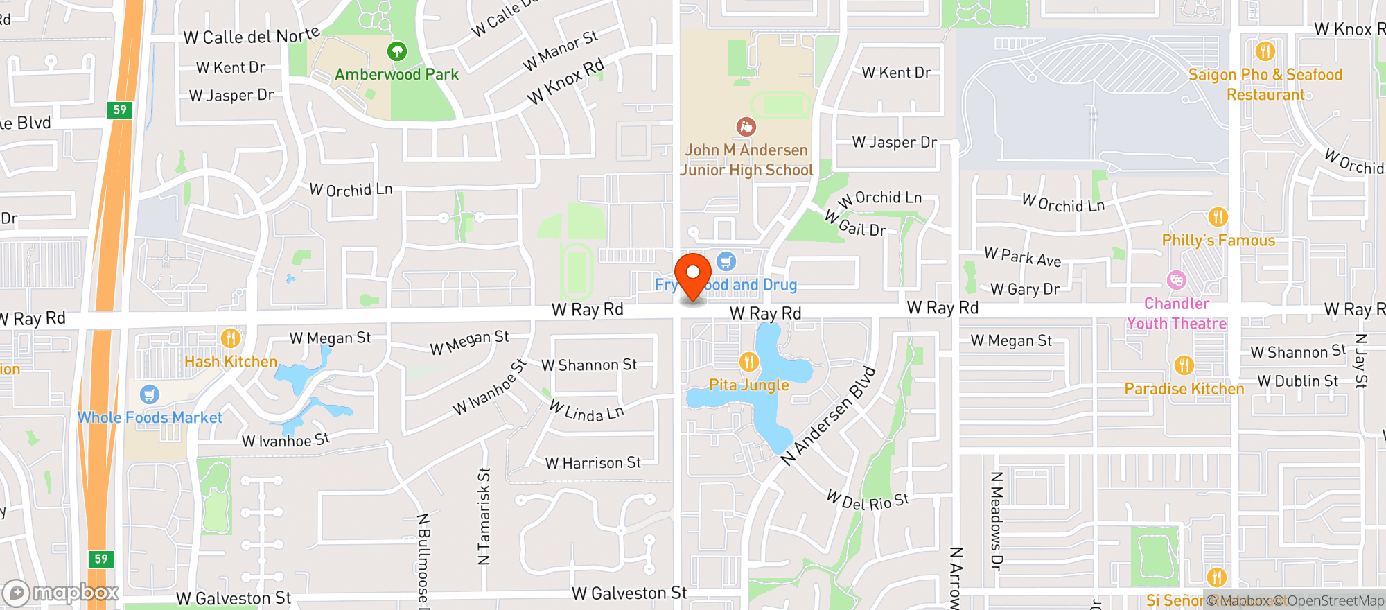 Map showing Frys Food & Drug Store