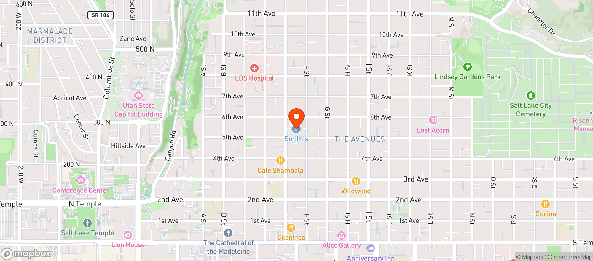Map showing Smith's