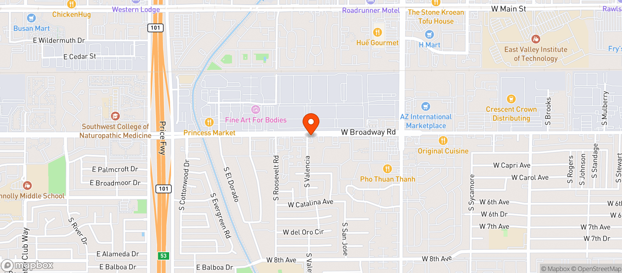 Map showing Quick Stop