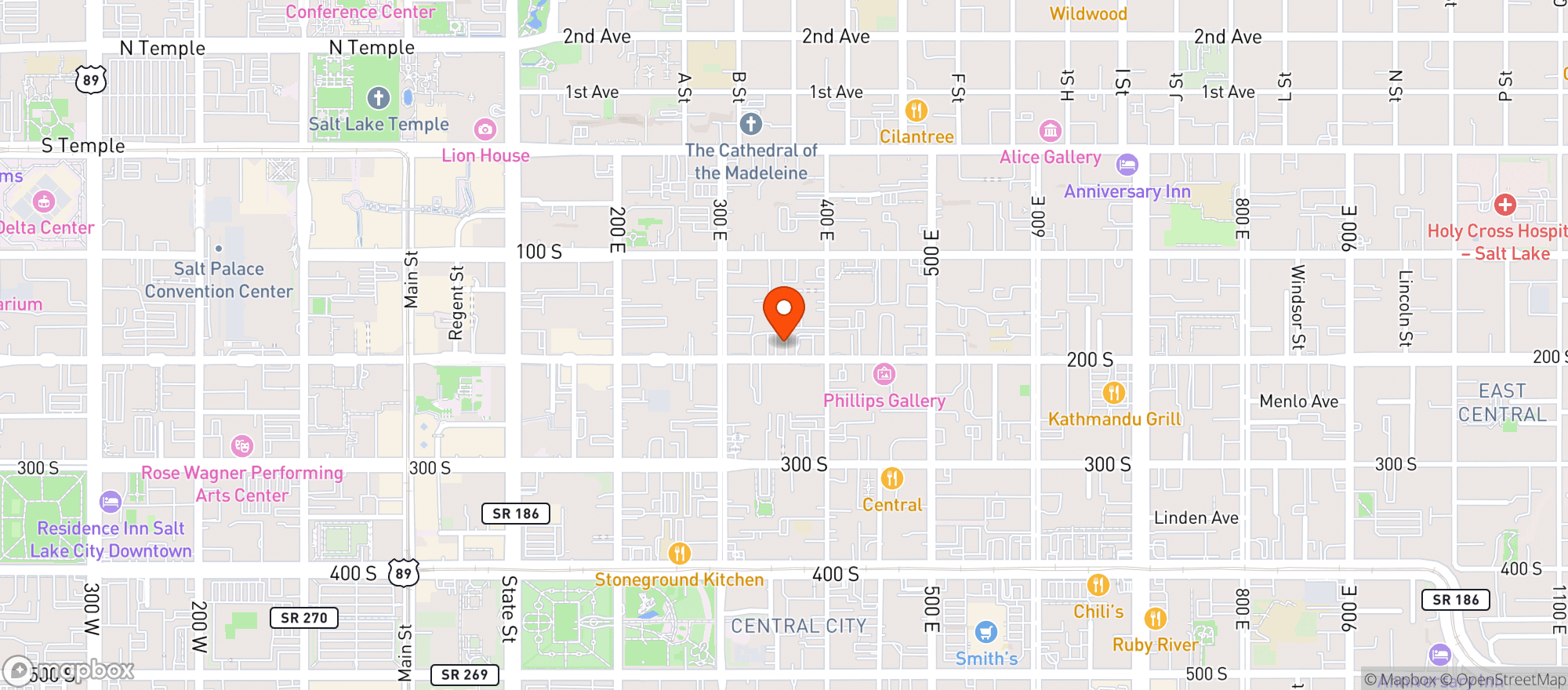 Map showing Twilite Lounge