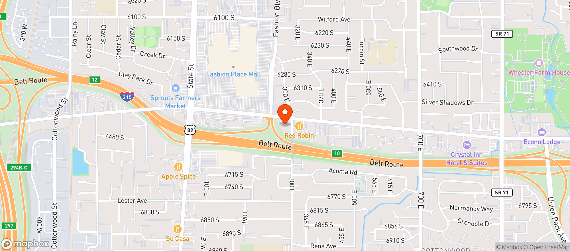 Map showing Red Lobster