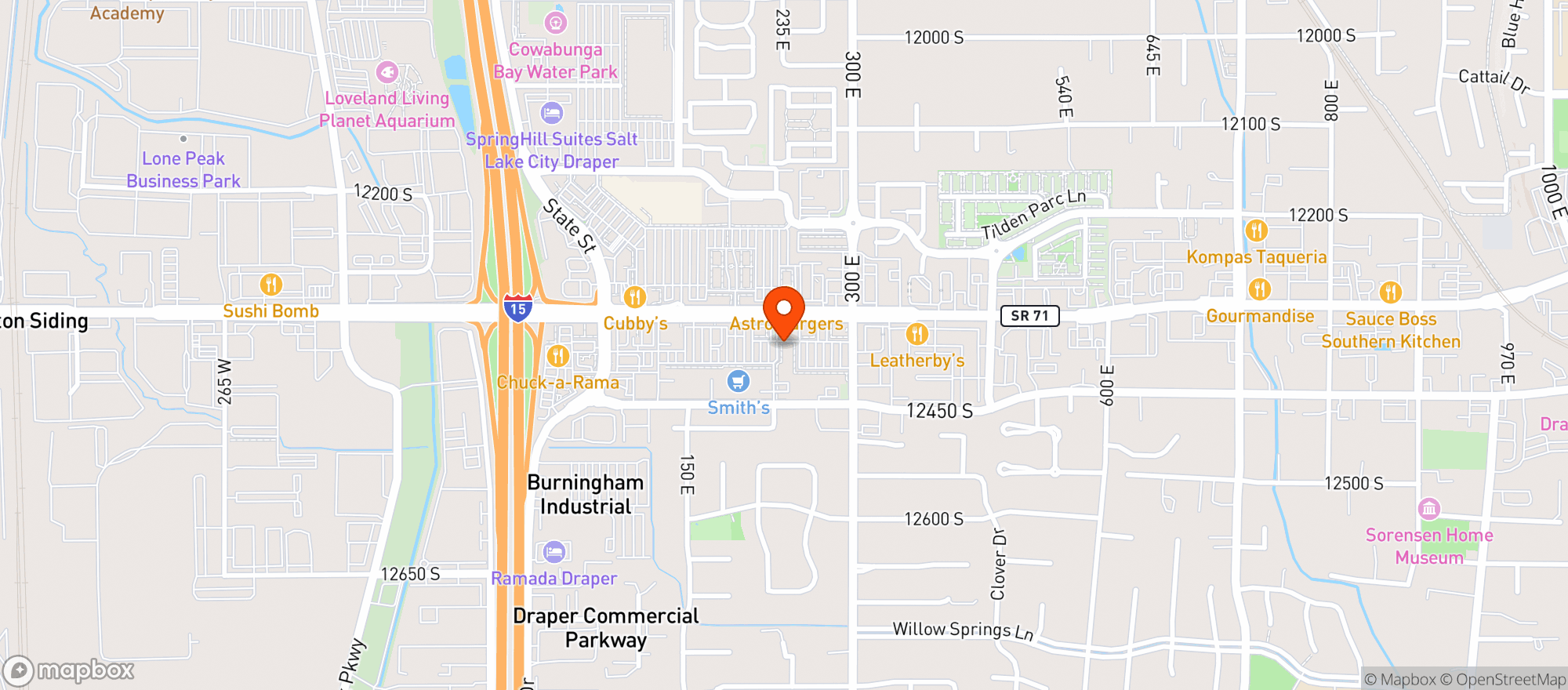 Map showing Gnc