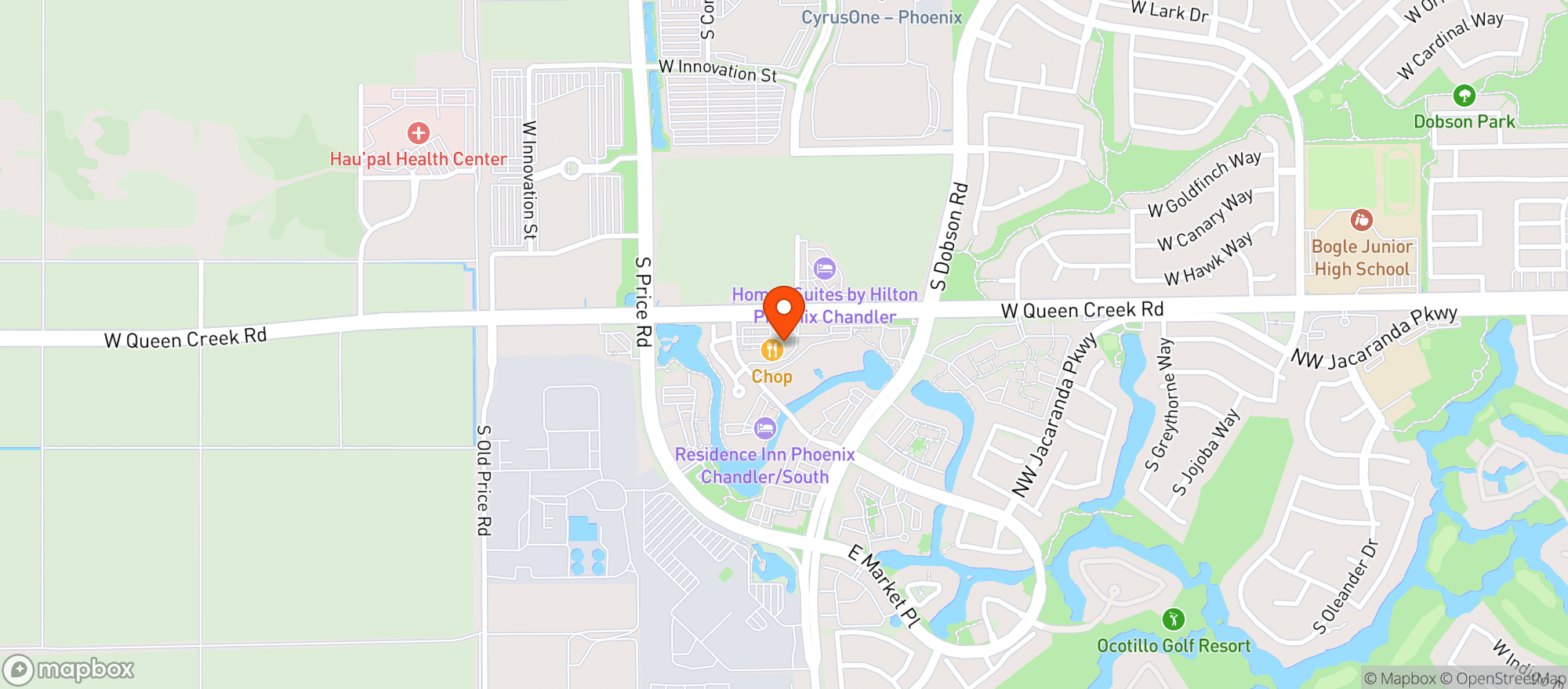 Map showing Bottle & Bean